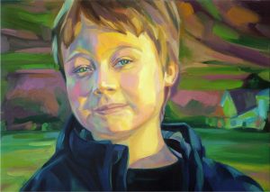Portrait in Öl auf Leinwand. Portrait im Auftrag malen lassen. Zug. Schweiz